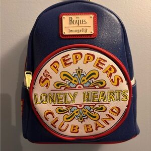 The Beatles Loungefly Blue Backpack